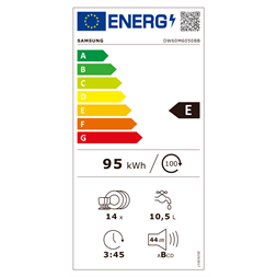 Samsung DW60M6050BB/EO beépíthető 14 terítékes mosogatógép