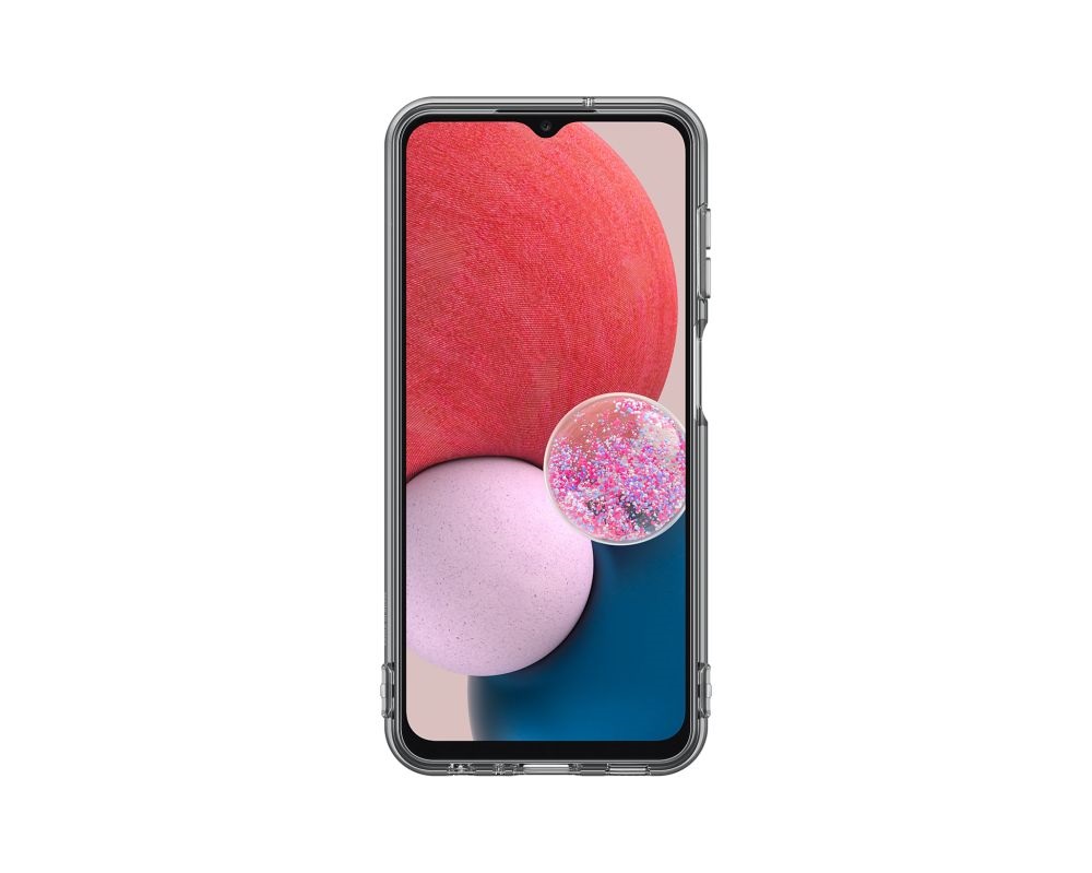Samsung EF-QA135TBEGWW Galaxy A13 soft clear cover fekete hátlap