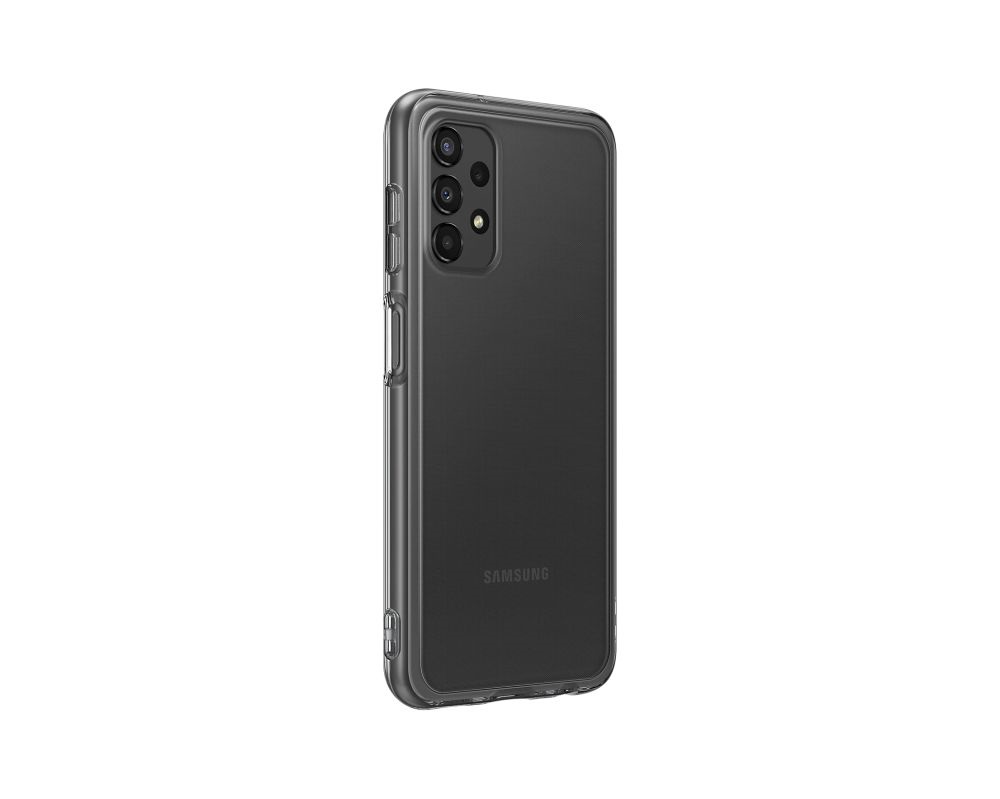 Samsung EF-QA135TBEGWW Galaxy A13 soft clear cover fekete hátlap