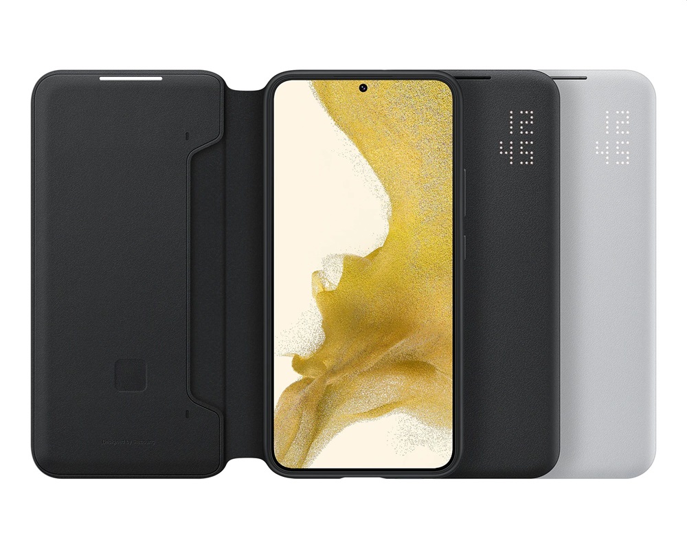 Samsung EF-NS906PJEGEE Galaxy S22 Plus Smart LED view cover világosszürke védőtok