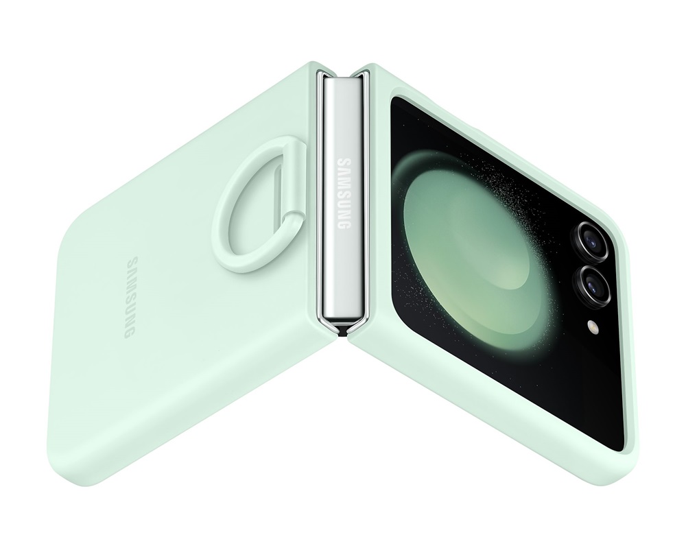 Samsung EF-PF731TMEGWW Galaxy Z Flip 5 gyűrűs menta szilikon tok