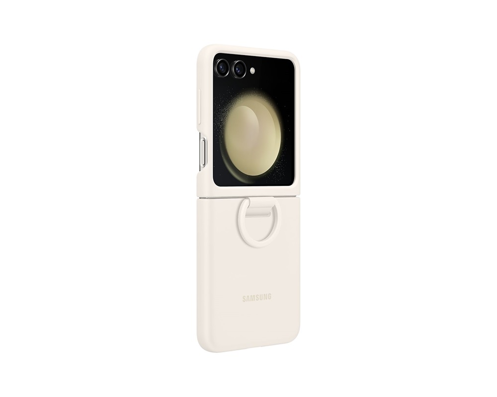 Samsung EF-PF731TUEGWW Galaxy Z Flip 5 gyűrűs krém szilikon tok
