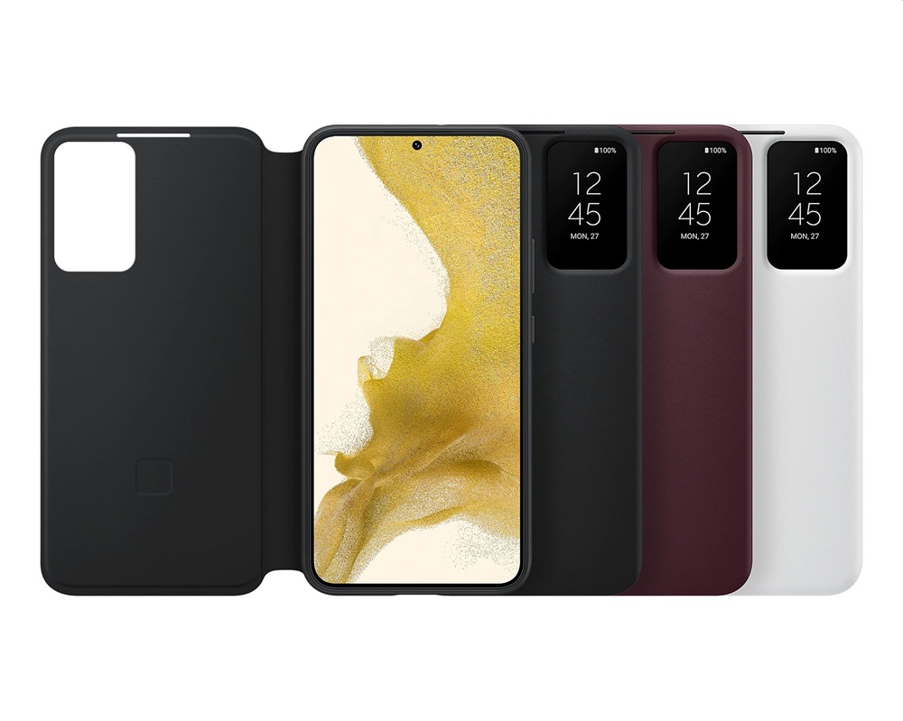 Samsung EF-ZS906CWEGEE Galaxy S22 Plus smart clear view cover fehér védőtok