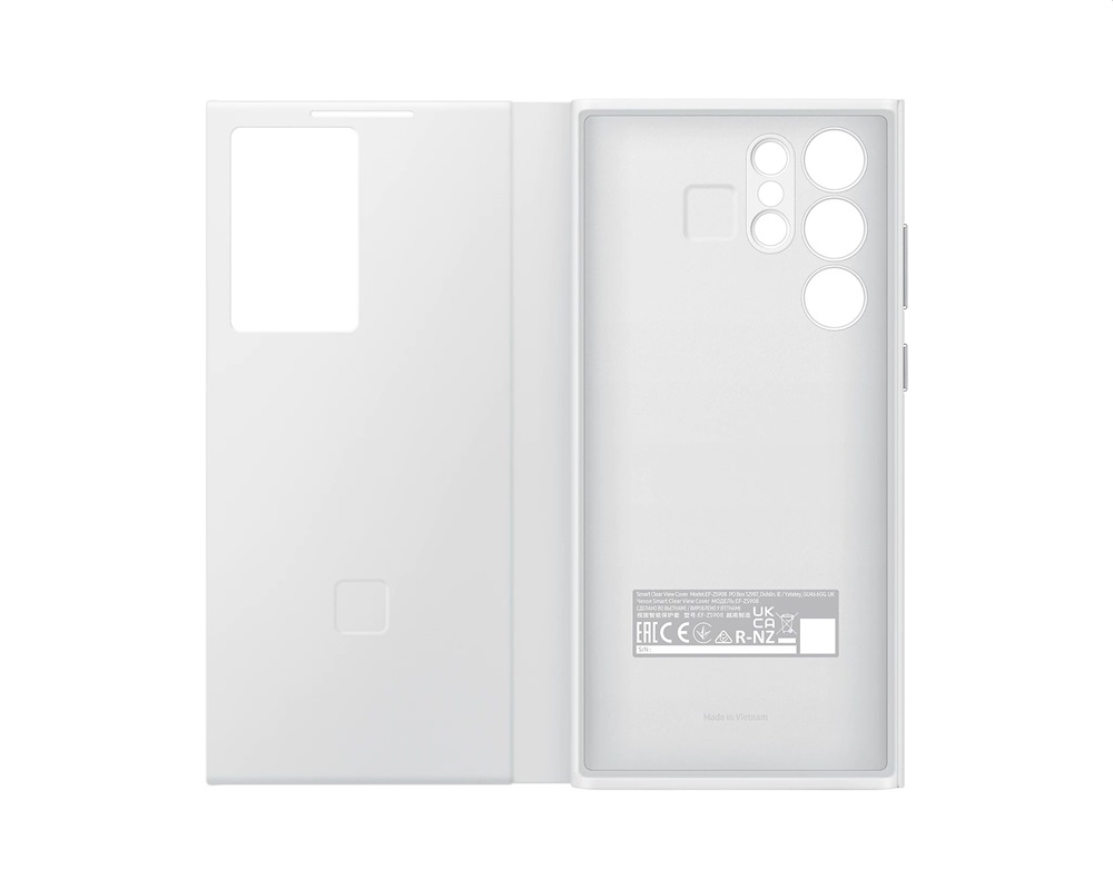 Samsung EF-ZS908CWEGEE Galaxy S22 Ultra smart clear view cover fehér védőtok