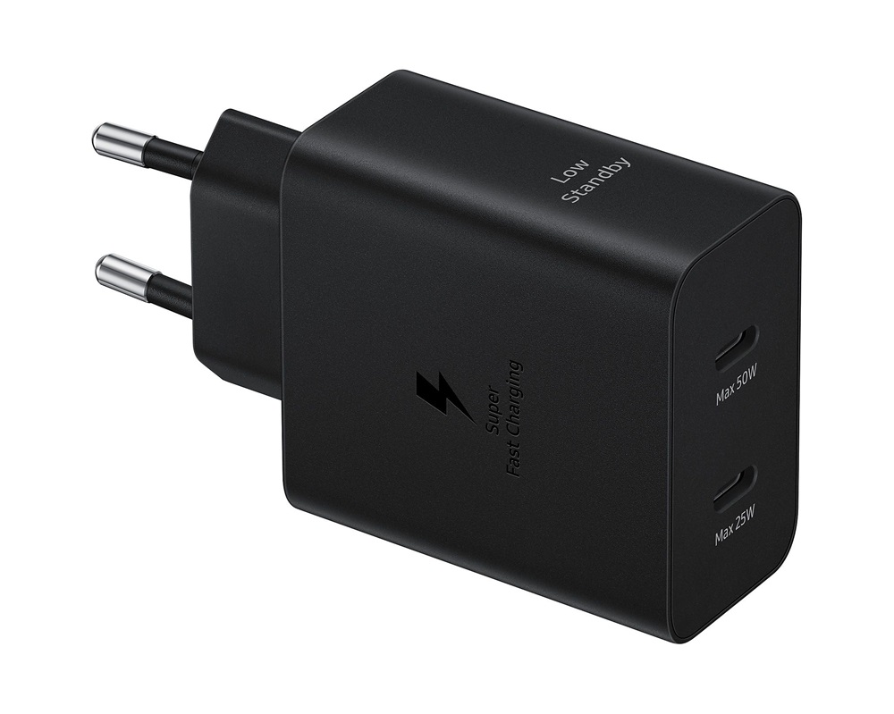 Samsung EP-T5020XBEGEU 50W USB/Type-C fekete hálózati töltő + Type-C kábel