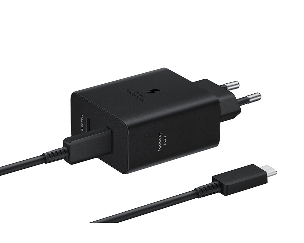 Samsung EP-T5020XBEGEU 50W USB/Type-C fekete hálózati töltő + Type-C kábel