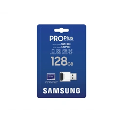 Samsung MicroSDXC kártya - 128GB MB-MD128SB/WW (PRO PLUS kártyaolvasóval, UHS-I, R180/W130, 128GB)