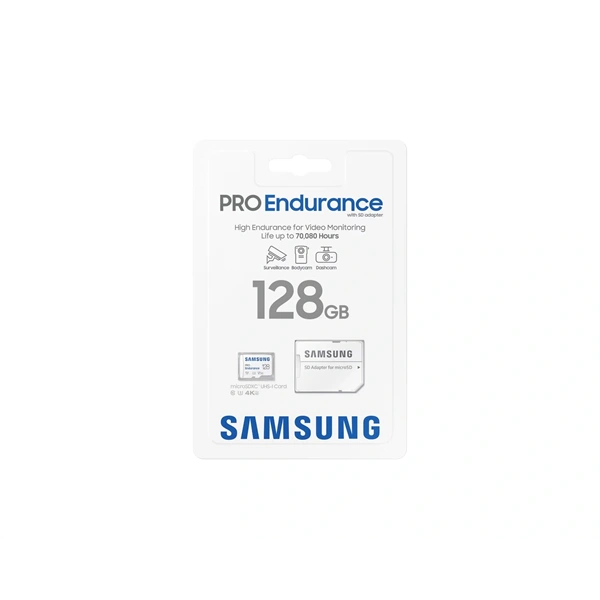 Samsung MicroSD kártya - 128GB MB-MJ128KA/EU (PRO Endurance, Class10, R100/W40, adapter, 128GB)