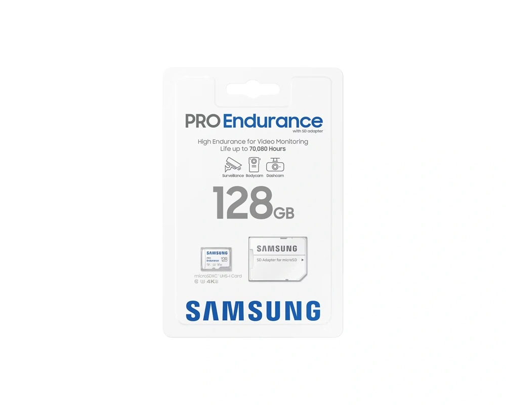 Samsung MicroSD kártya - 128GB MB-MJ128KA/EU (PRO Endurance, Class10, R100/W40, adapter, 128GB)