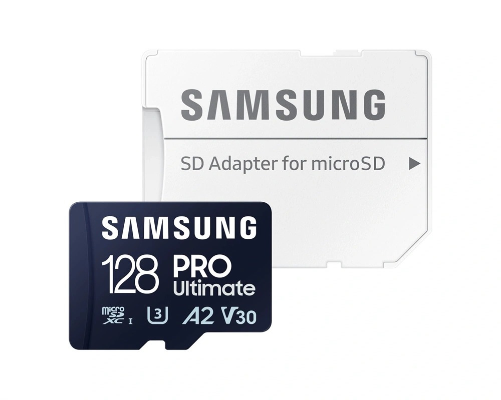 Samsung MicroSD kártya - 128GB MB-MY128SA/WW (PRO Ultimate, Class10, R200/W130, adapter, 128GB)
