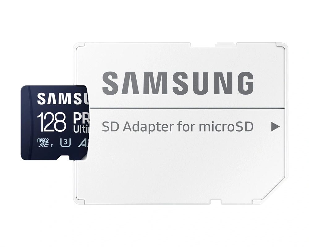 Samsung MicroSD kártya - 128GB MB-MY128SA/WW (PRO Ultimate, Class10, R200/W130, adapter, 128GB)