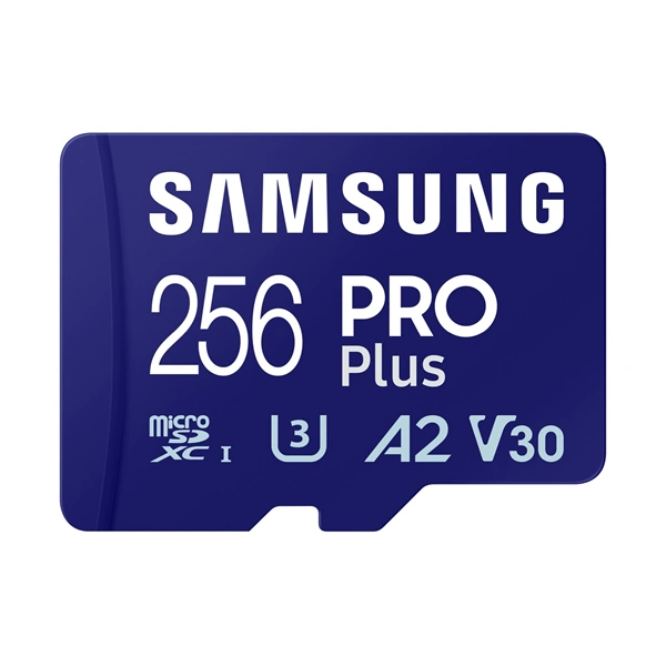 Samsung MicroSD kártya - 256GB MB-MD256SA/EU (PRO PLUSZ, USH-I, R180/W130, adapter, 256GB)