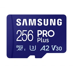 Samsung MicroSD kártya - 256GB MB-MD256SA/EU (PRO PLUSZ, USH-I, R180/W130, adapter, 256GB)