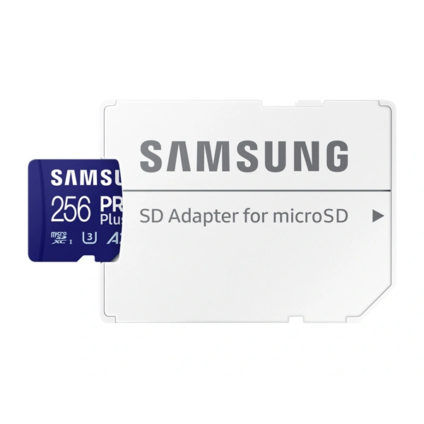 Samsung MicroSD kártya - 256GB MB-MD256SA/EU (PRO PLUSZ, USH-I, R180/W130, adapter, 256GB)