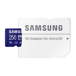 Samsung MicroSD kártya - 256GB MB-MD256SA/EU (PRO PLUSZ, USH-I, R180/W130, adapter, 256GB)