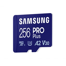 Samsung MicroSD kártya - 256GB MB-MD256SB/WW (PRO PLUS kártyaolvasóval, R180/W130, 256GB)