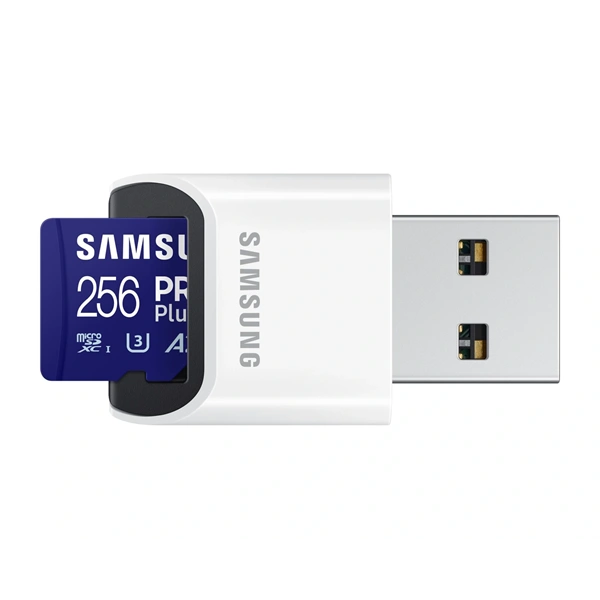 Samsung MicroSD kártya - 256GB MB-MD256SB/WW (PRO PLUS kártyaolvasóval, R180/W130, 256GB)