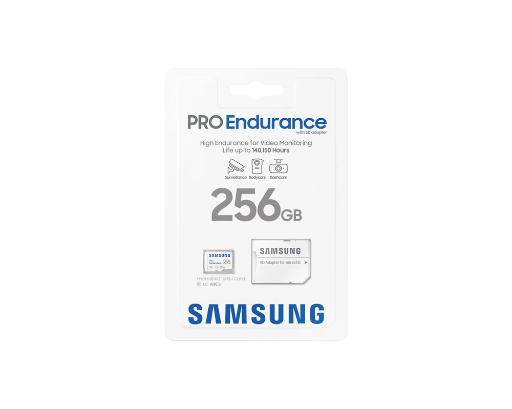 Samsung MicroSD kártya - 256GB MB-MJ256KA/EU (PRO Endurance, Class10, R100/W40, adapter, 256GB)