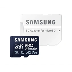 Samsung MicroSD kártya - 256GB MB-MY256SA/WW (PRO Ultimate, Class10, R200/W130, adapter, 256GB)