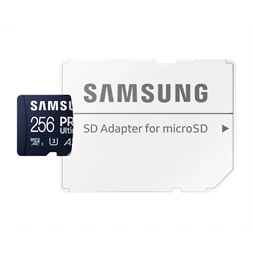 Samsung MicroSD kártya - 256GB MB-MY256SA/WW (PRO Ultimate, Class10, R200/W130, adapter, 256GB)