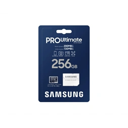 Samsung MicroSD kártya - 256GB MB-MY256SA/WW (PRO Ultimate, Class10, R200/W130, adapter, 256GB)