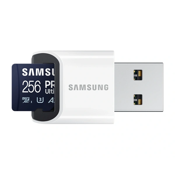Samsung MicroSD kártya - 256GB MB-MY256SB/WW (PRO Ultimate kártyaolvasóval, Class10, R200/W130, 256GB)