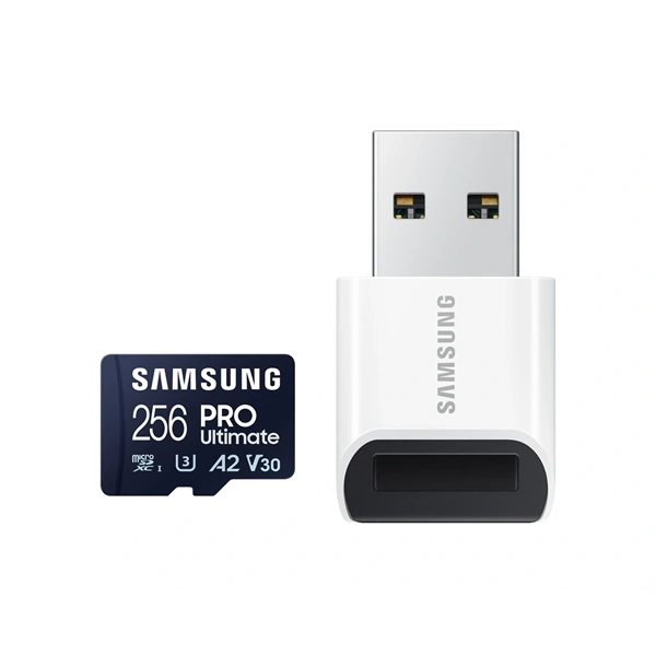 Samsung MicroSD kártya - 256GB MB-MY256SB/WW (PRO Ultimate kártyaolvasóval, Class10, R200/W130, 256GB)