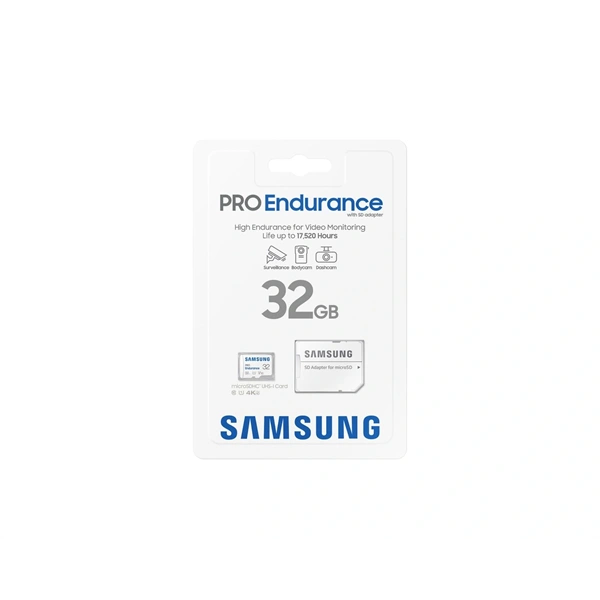 Samsung MicroSD kártya - 32GB MB-MJ32KA/EU (PRO Endurance, Class10, R100/W30, adapter, 32GB)