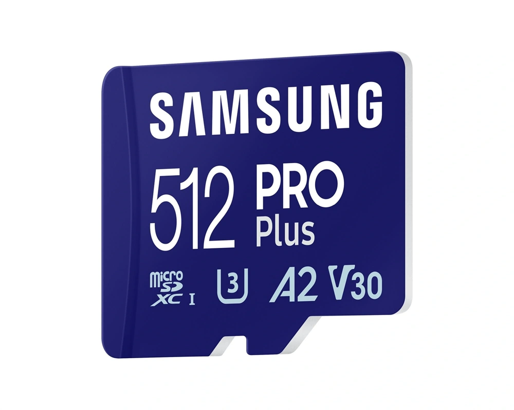 Samsung MicroSD kártya - 512GB MB-MD512SA/EU (PRO PLUS, UHS-I, R180/W130, adapter, 512GB)