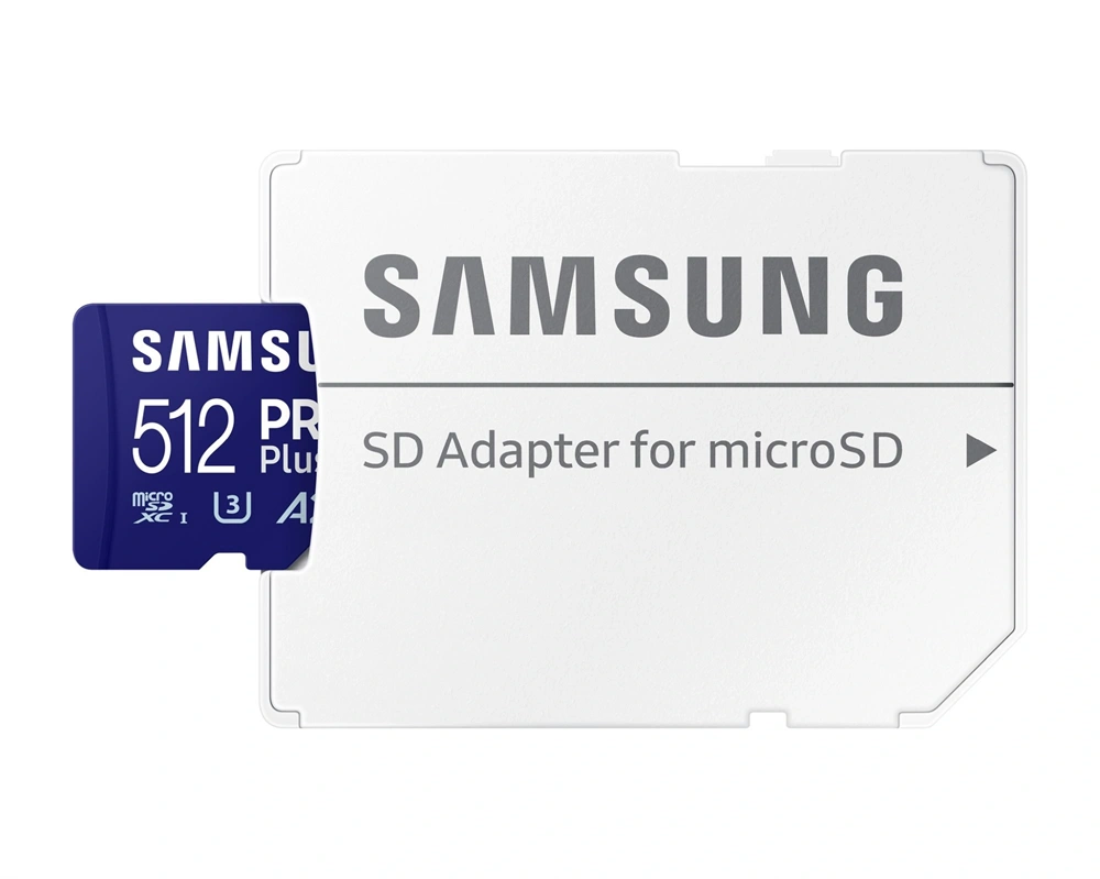Samsung MicroSD kártya - 512GB MB-MD512SA/EU (PRO PLUS, UHS-I, R180/W130, adapter, 512GB)