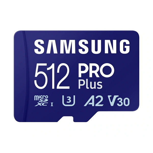 Samsung MicroSD kártya - 512GB MB-MD512SB/WW (PRO PLUS, UHS-I, R180/W130, adapter, 512GB)