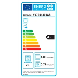 Samsung NV7B41301AS/U3 inox, beépíthető, sütőtér: 76L, grill, légkeverés, pirolitikus, sütő (Újszerű)
