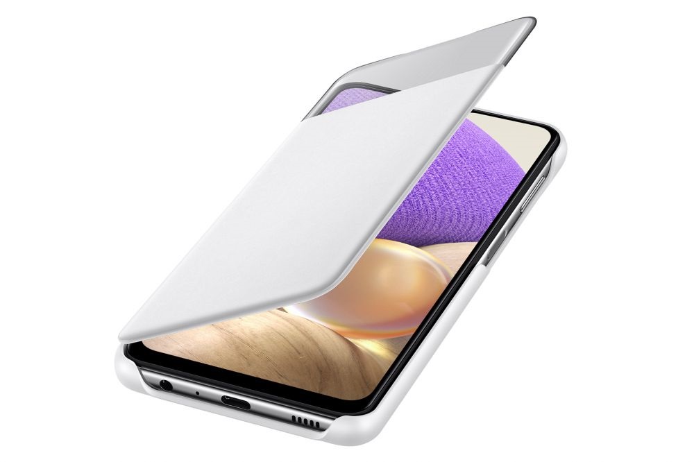 Samsung OSAM-EF-EA326PWEG Galaxy A32 S View fehér oldalra nyíló tok