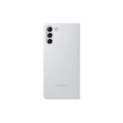 Samsung OSAM-EF-NG996PJEG Galaxy S21 Plus LED view világosszürke oldalra nyíló tok (Újracsomagolt)