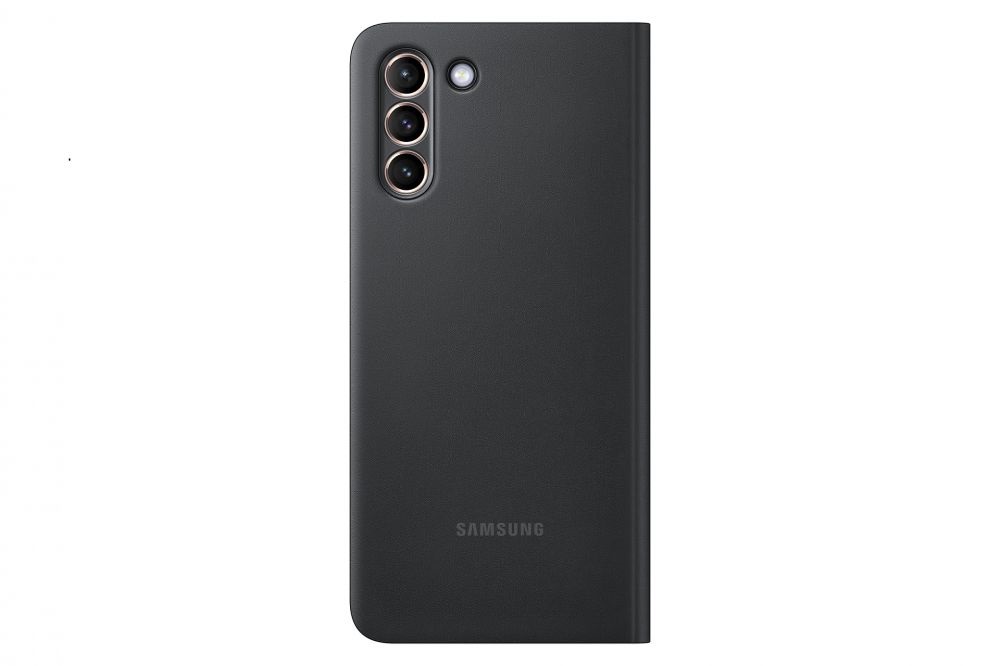 Samsung OSAM-EF-ZG996CBEG Galaxy S21 Plus Smart clear view fekete oldalra nyíló tok
