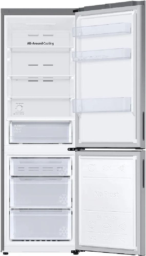 Samsung RB33B610ESA/EF inox, alulfagyasztós, Hűtő:230L, Fagyasztó:114L, hűtőszekrény