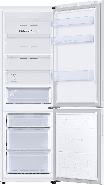 Samsung RB33B610FWW/EF fehér, alulfagyasztós, Hűtő:230L, Fagyasztó:114L, hűtőszekrény