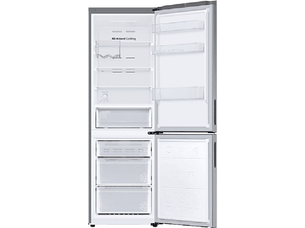 Samsung RB33B612ESA/EF inox, alulfagyasztós, Hűtő:230L, Fagyasztó:114L, hűtőszekrény