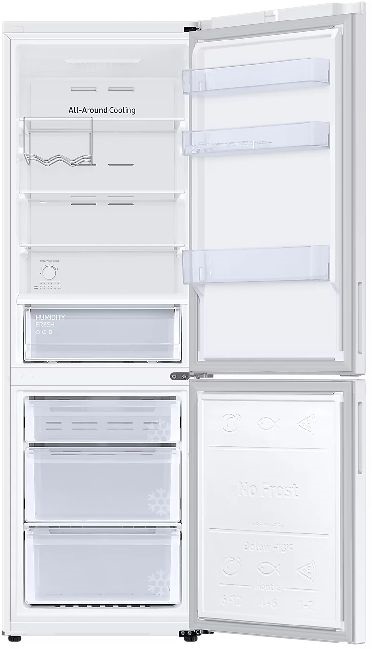 Samsung RB33B612EWW/EF ezüst, alulfagyasztós, Hűtő:230L, Fagyasztó:114L, hűtőszekrény