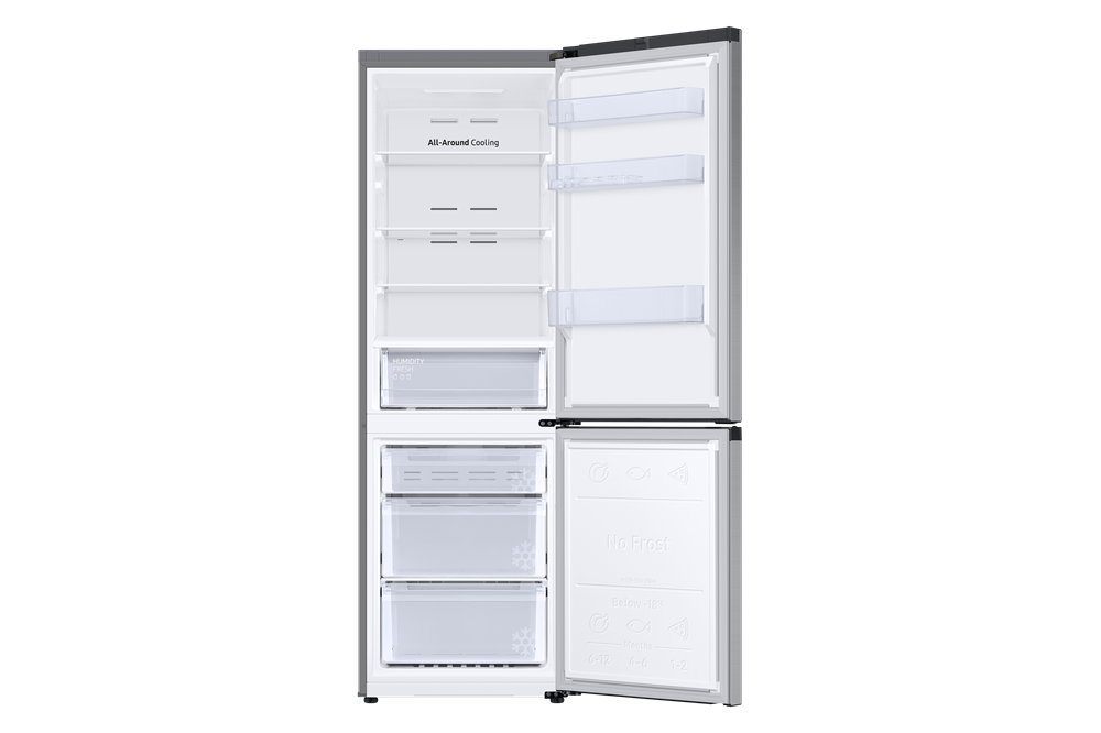 Samsung RB34C600CSA/EF grafit, alulfagyasztós, Hűtő:230L, Fagyasztó:114L, hűtőszekrény