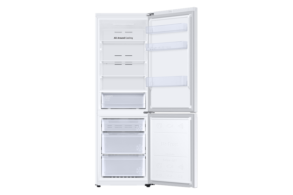 Samsung RB34C600CWW/EF fehér, alulfagyasztós, Hűtő:230L, Fagyasztó:114L, hűtőszekrény