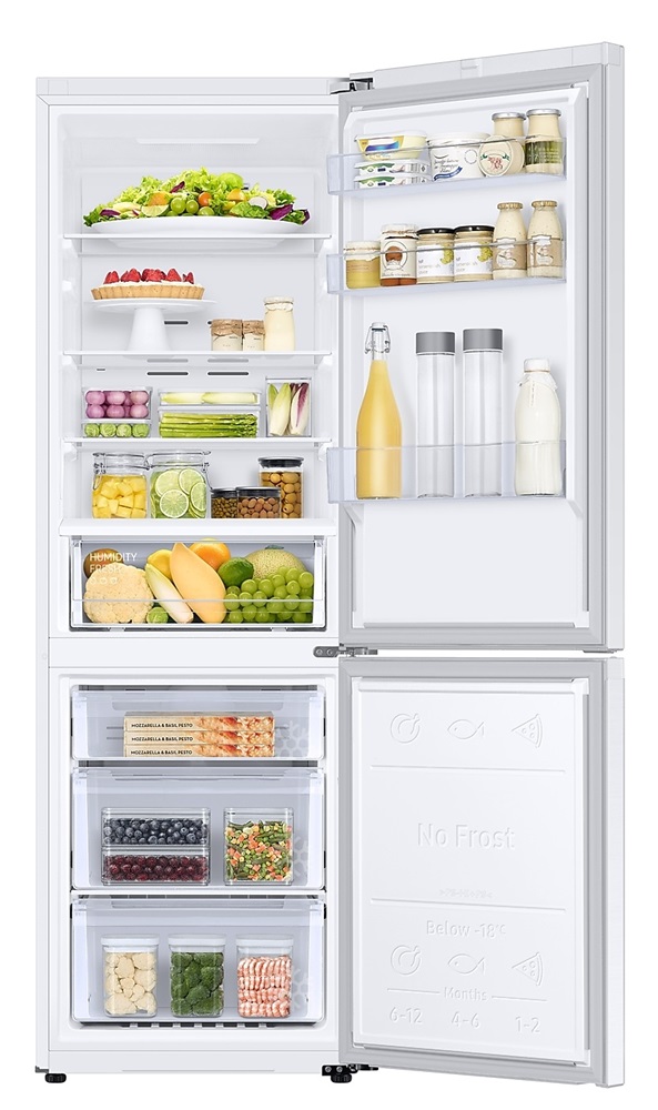 Samsung RB34C600CWW/EF fehér, alulfagyasztós, Hűtő:230L, Fagyasztó:114L, hűtőszekrény