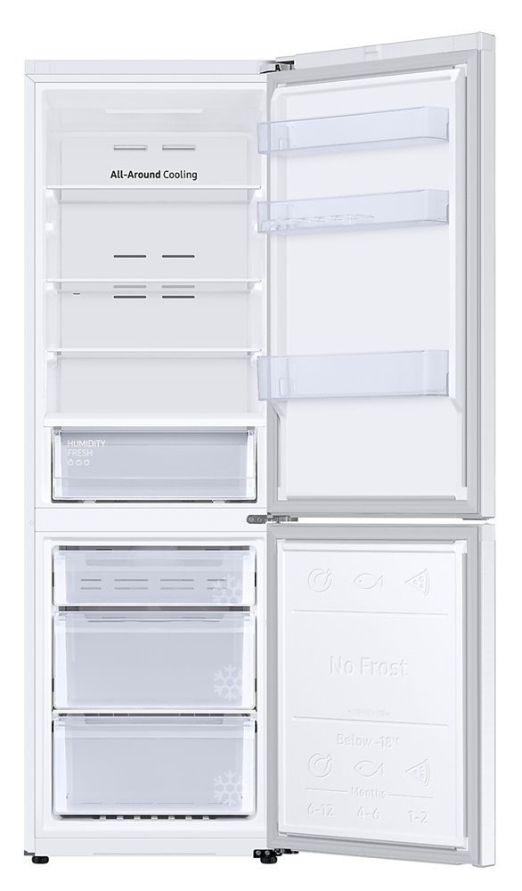 Samsung RB34C600CWW/EF fehér, alulfagyasztós, Hűtő:230L, Fagyasztó:114L, hűtőszekrény