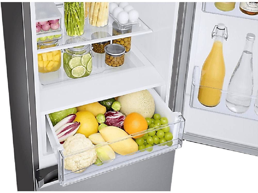 Samsung RB34C600ESA/EF ezüst, alulfagyasztós, Hűtő:230L, Fagyasztó:114L, No frost hűtőszekrény