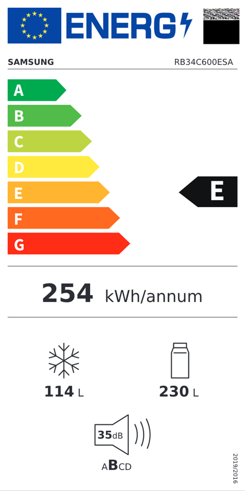 Samsung RB34C600ESA/EF ezüst, alulfagyasztós, Hűtő:230L, Fagyasztó:114L, No frost hűtőszekrény