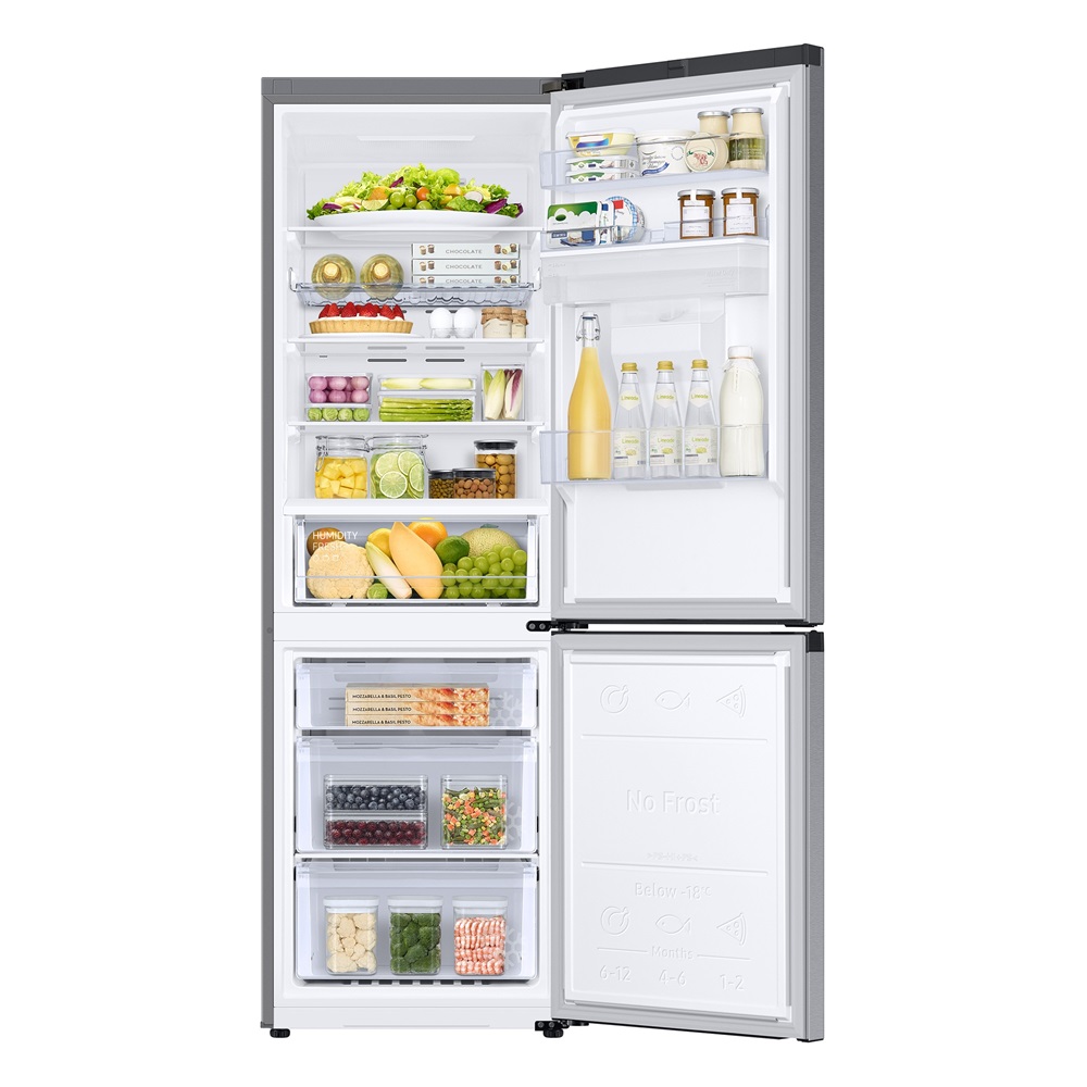 Samsung RB34C632DSA/EF inox, alulfagyasztós, Hűtő:227L, Fagyasztó:114L, hűtőszekrény (Újszerű)