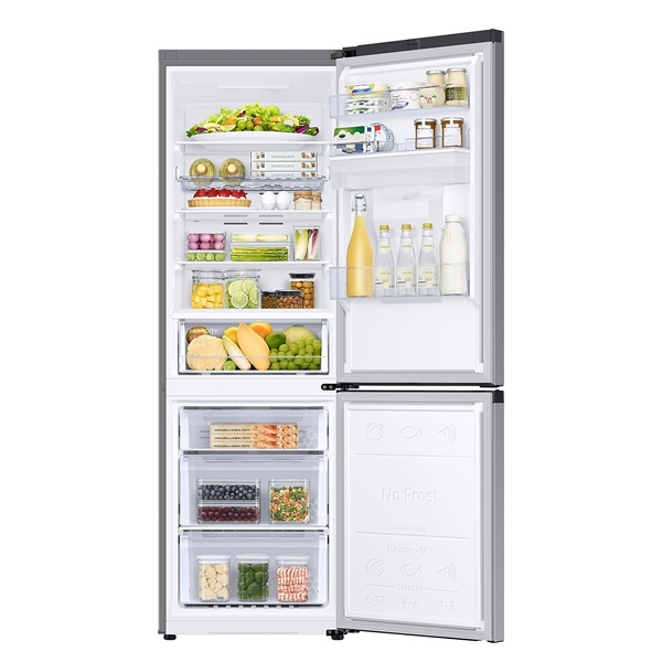 Samsung RB34C632DSA/EF inox, alulfagyasztós, Hűtő:227L, Fagyasztó:114L, hűtőszekrény (Újszerű)