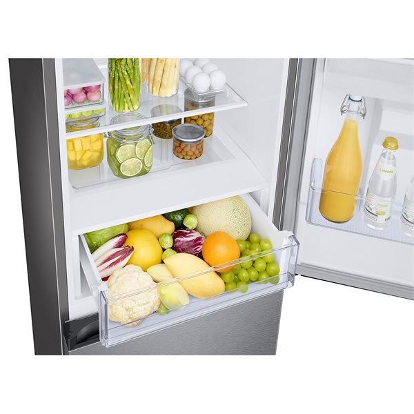 Samsung RB34C632DSA/EF inox, alulfagyasztós, Hűtő:227L, Fagyasztó:114L, hűtőszekrény (Újszerű)