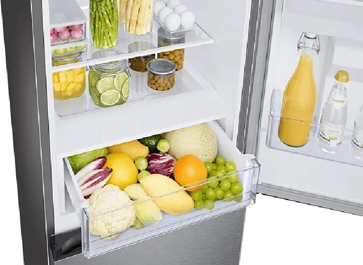 Samsung RB34C632ESA/EF inox, alulfagyasztós, Hűtő:227L, Fagyasztó:114L, hűtőszekrény