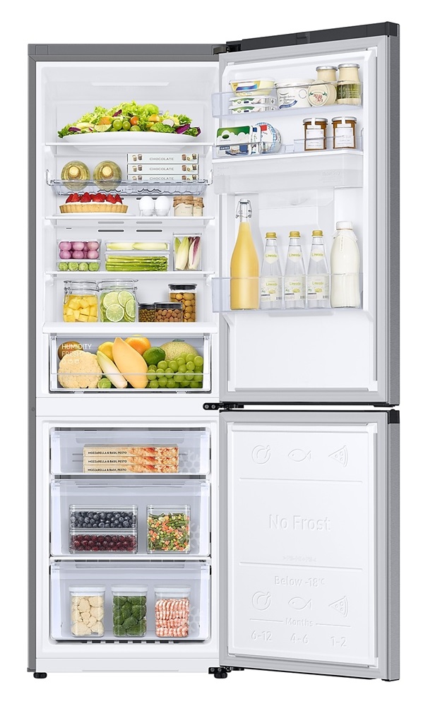 Samsung RB34C632ESA/EF inox, alulfagyasztós, Hűtő:227L, Fagyasztó:114L, hűtőszekrény